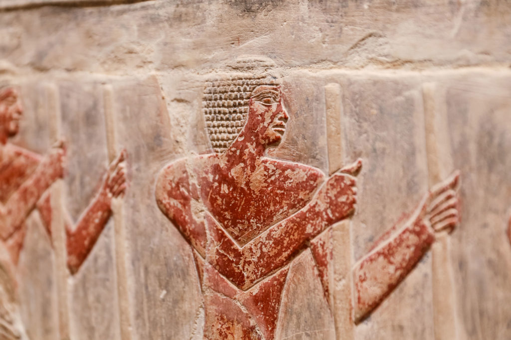 Hyroglyphs in tomb in Saqqara