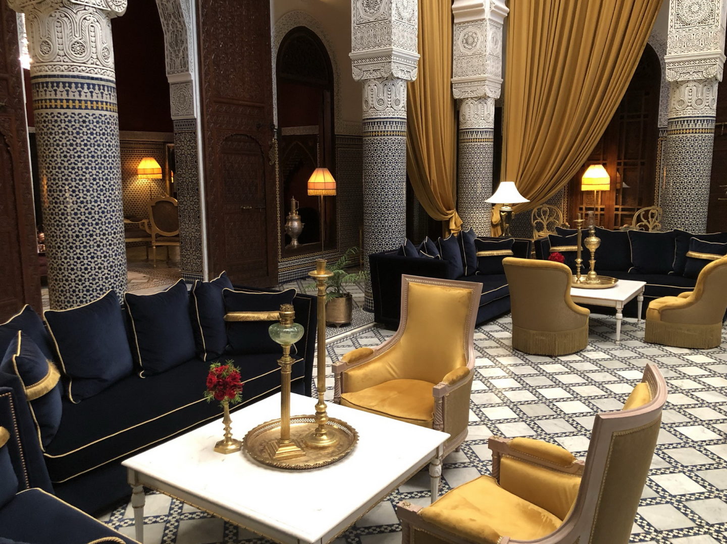 Indulge in Moroccan Andalusian elegance at the Riad Fès in Morocco.