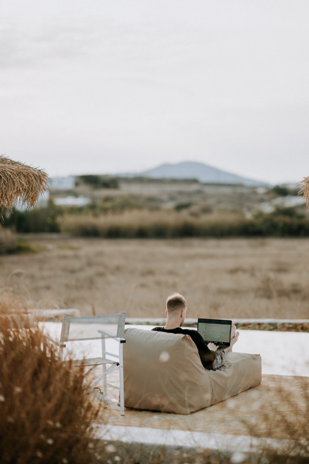 peaceful remote working while on vacation