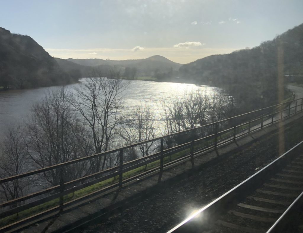 View of teh River Elbe from the train