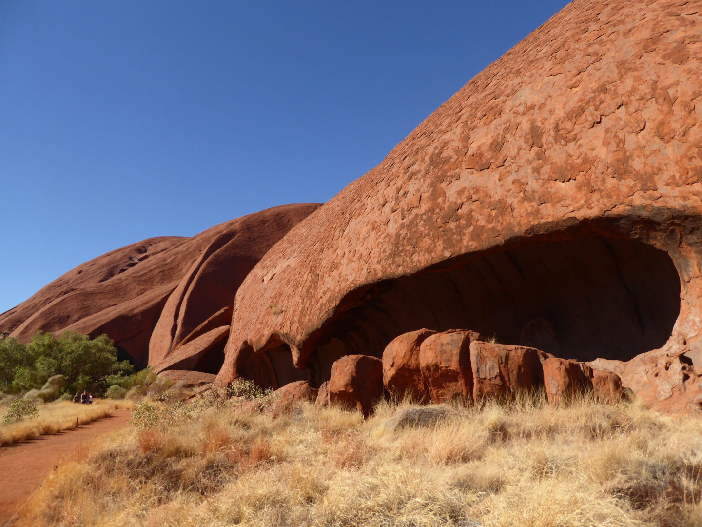Base walk around Uluru Ayers Rock in Australia