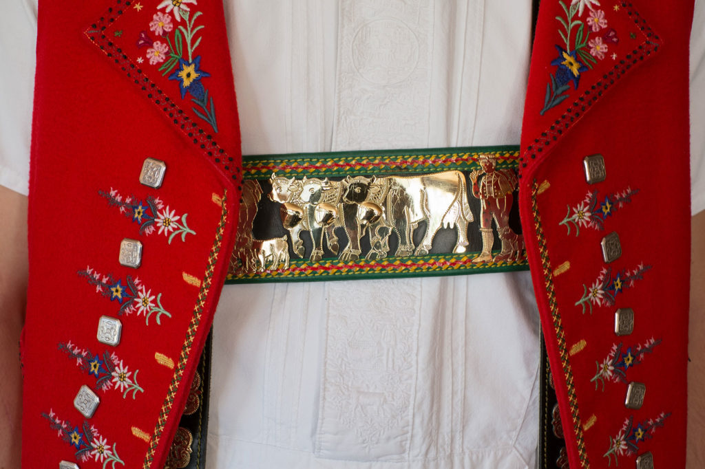 Folk costume of a Man from Appenzell Innerrhoden, traditional costume of The Swiss Shepards.