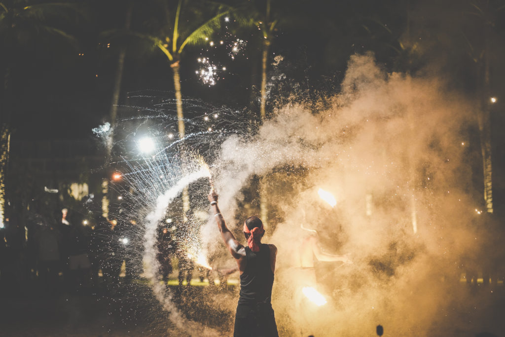 A man delivers a spectacular fire show during an event in Phuket, Thailand.