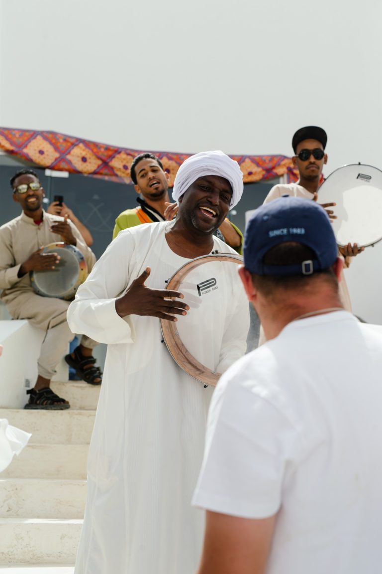 Local musicians entertain the guests on a private event in Egypt.